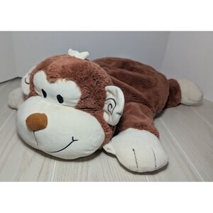 Jay At Play Mushable MONKEY Chimp Microbead Pillow Plush Nylon Tummy FLAWS READ